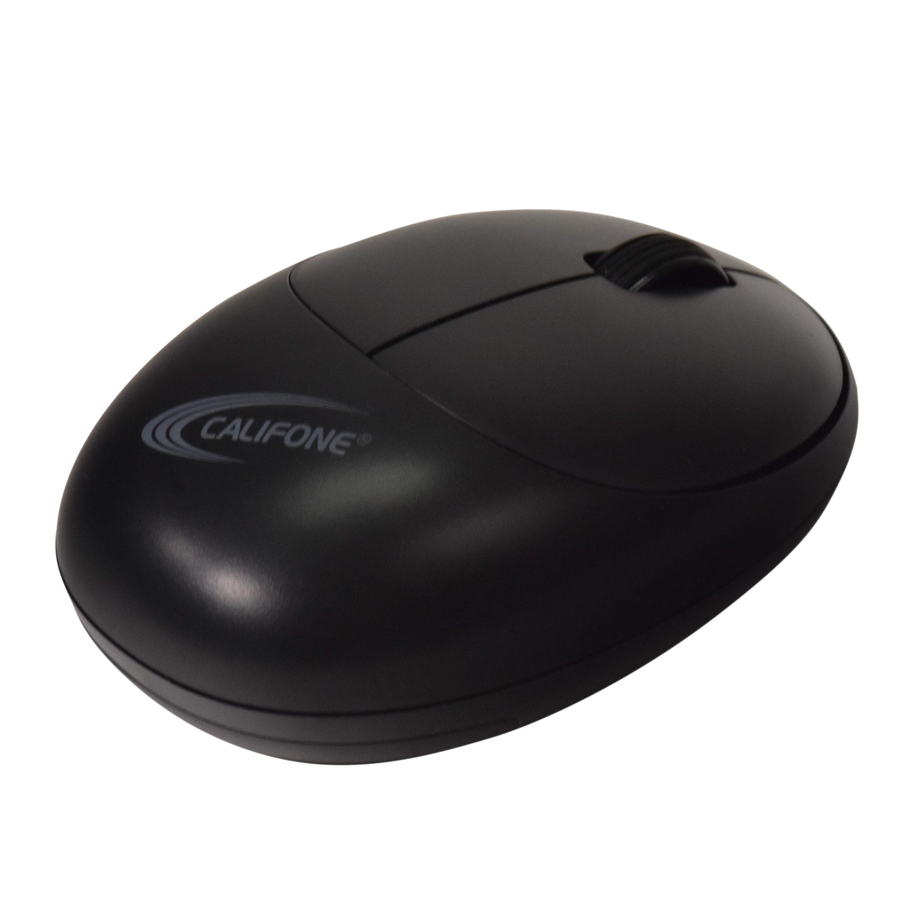 Califone 2.4 Ghz Wireless Mouse, AA Battery Powered, Black 2049683